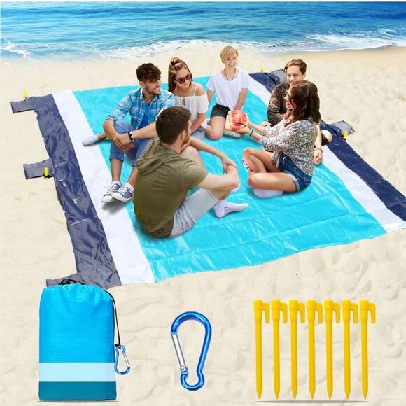 New New oversized beach and picnic blanket 79x83” - Picture 1 of 7